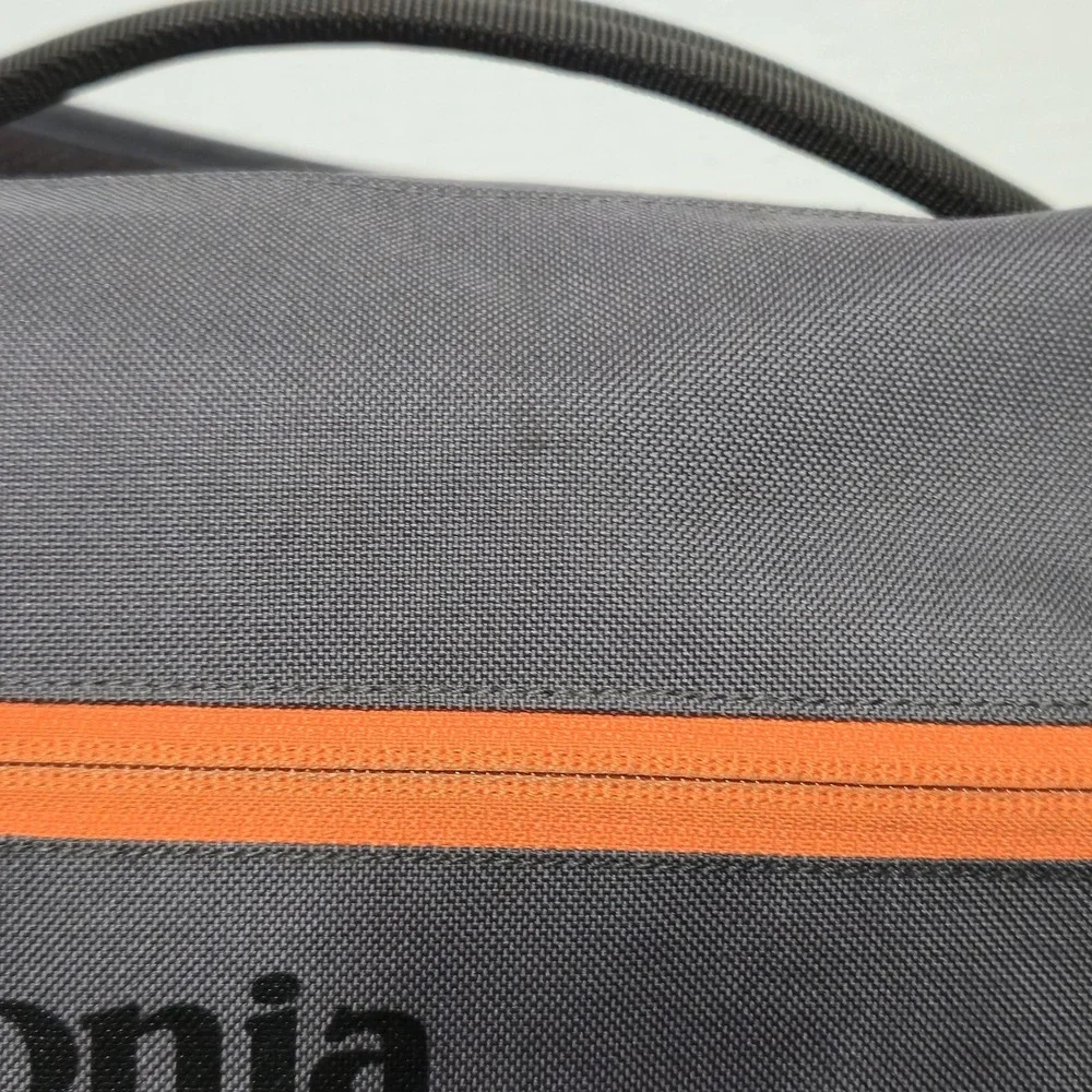 Patagonia Half Mass Messenger Bag Gray Orange Laptop Commuter Shoulder Bag 20L